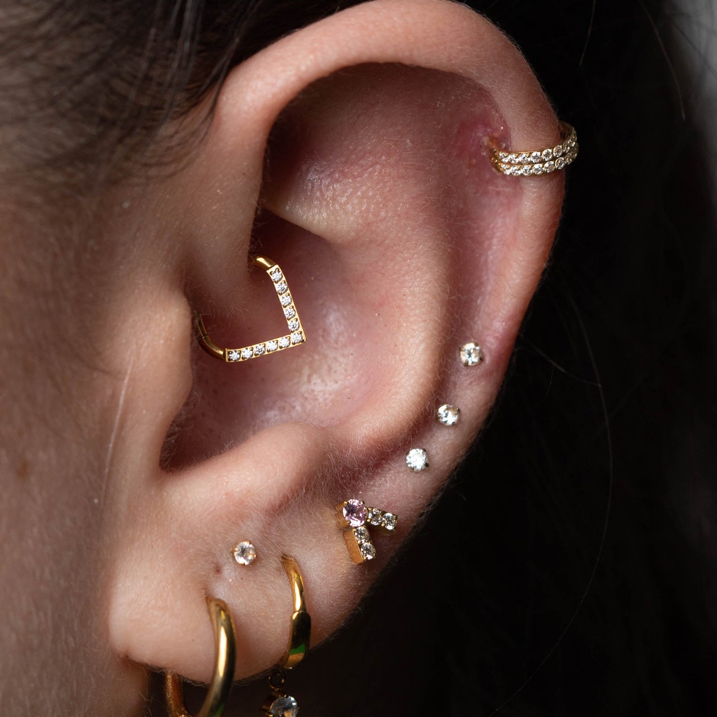 Piercing PVD Gold Jyoti- Titânio