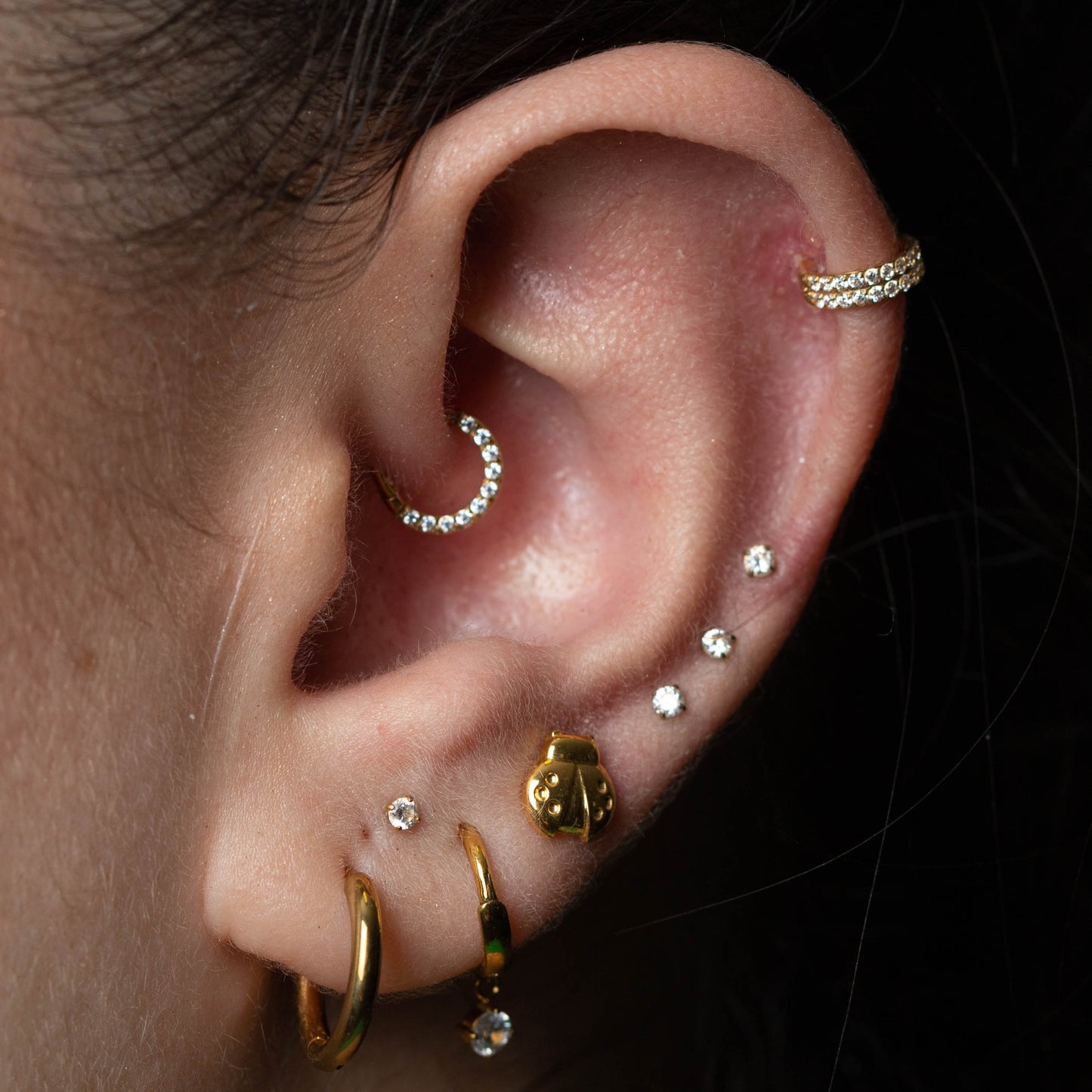 Piercing PVD Gold Single -Titânio