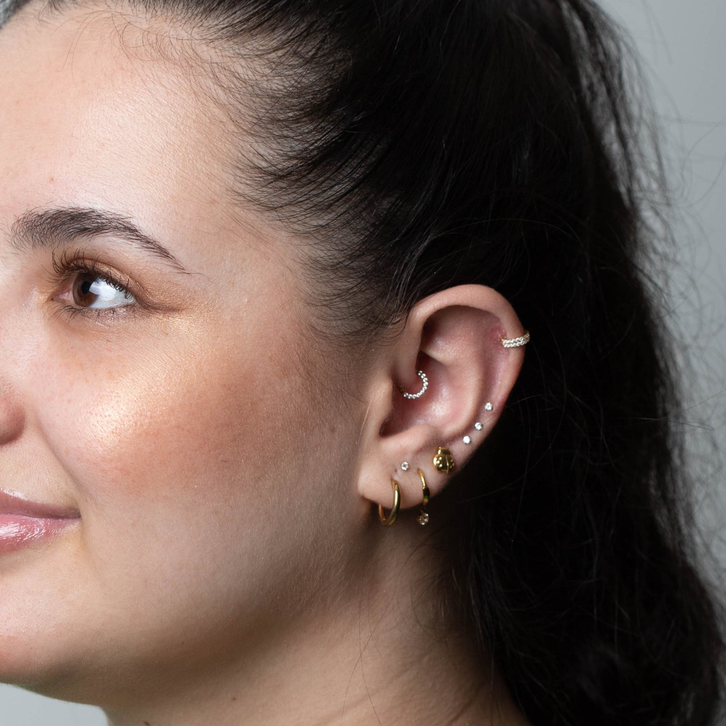 Piercing PVD Gold Single -Titânio