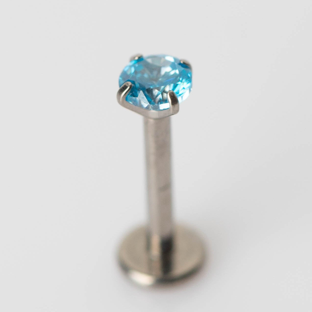 Piercing Ponto de Luz Azul- Titânio