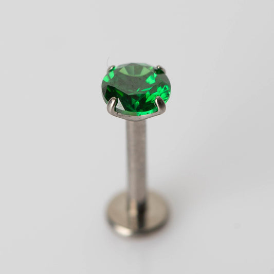 Piercing Ponto de Luz Verde - Titânio