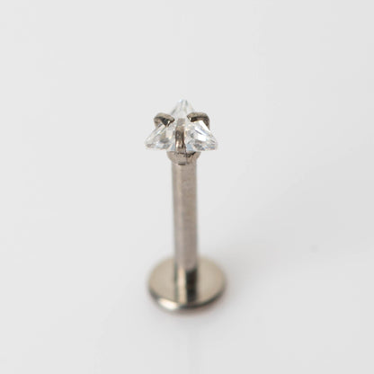 Piercing Ponto de Luz Triângulo- Titânio