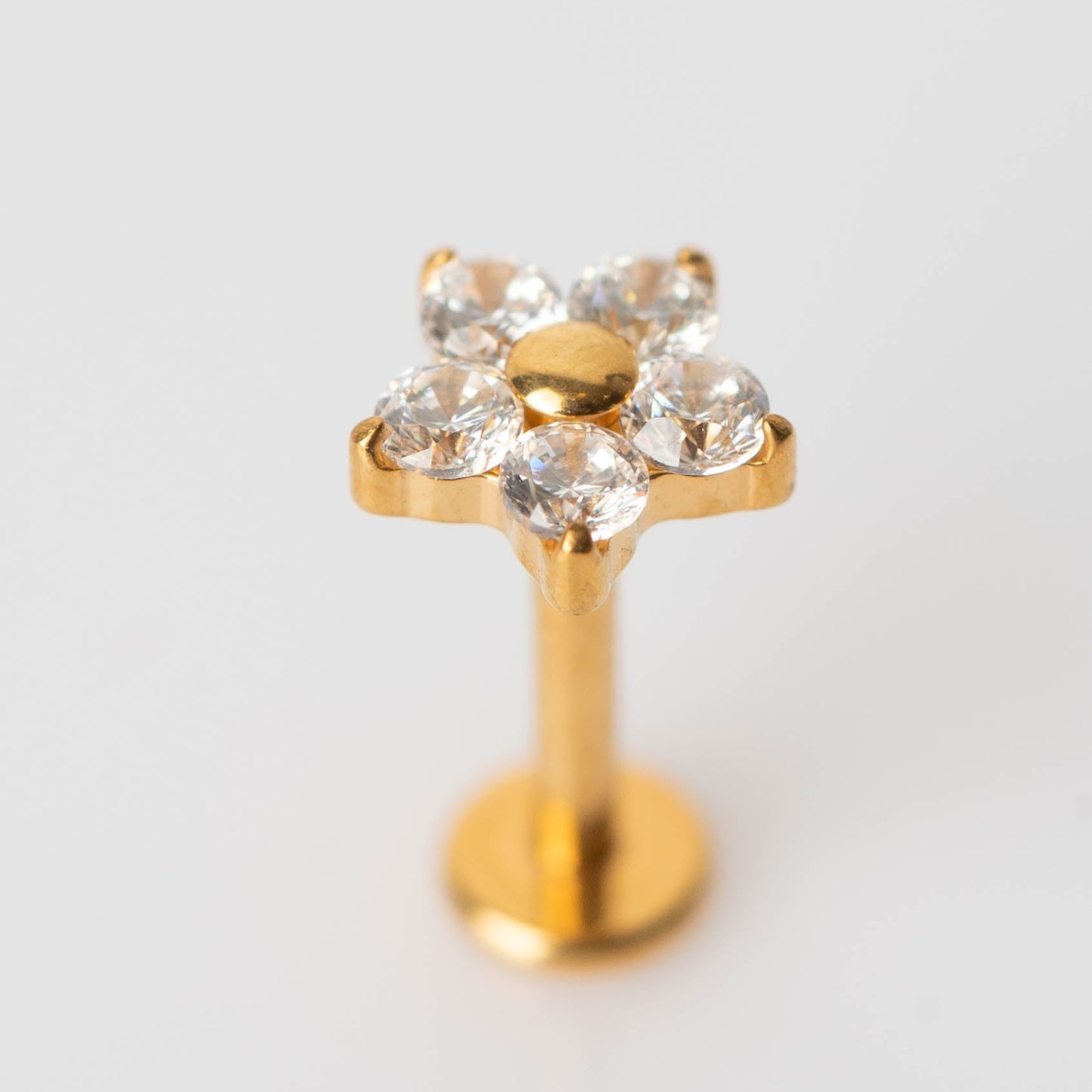 Piercing PVD Gold Star Flower- Titânio