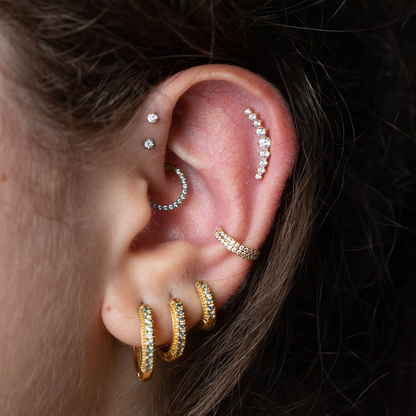 Piercing Harley PVD Dourado - Titânio