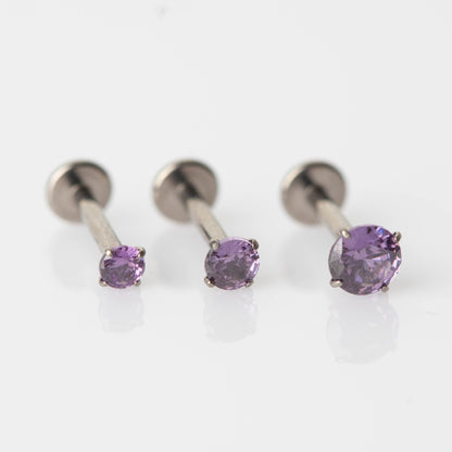 Piercing Ponto de Luz Roxo- Titânio