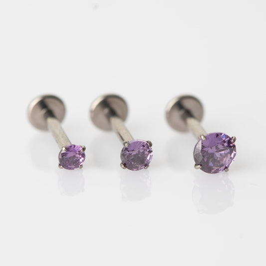 Piercing Ponto de Luz Roxo- Titânio