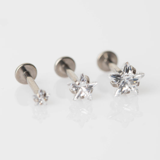 Piercing Ponto de Luz Estrela- Titânio
