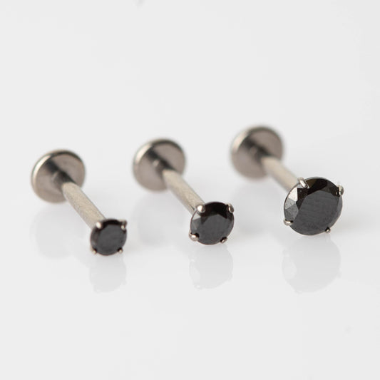 Piercing Ponto de Luz Preto- Titânio