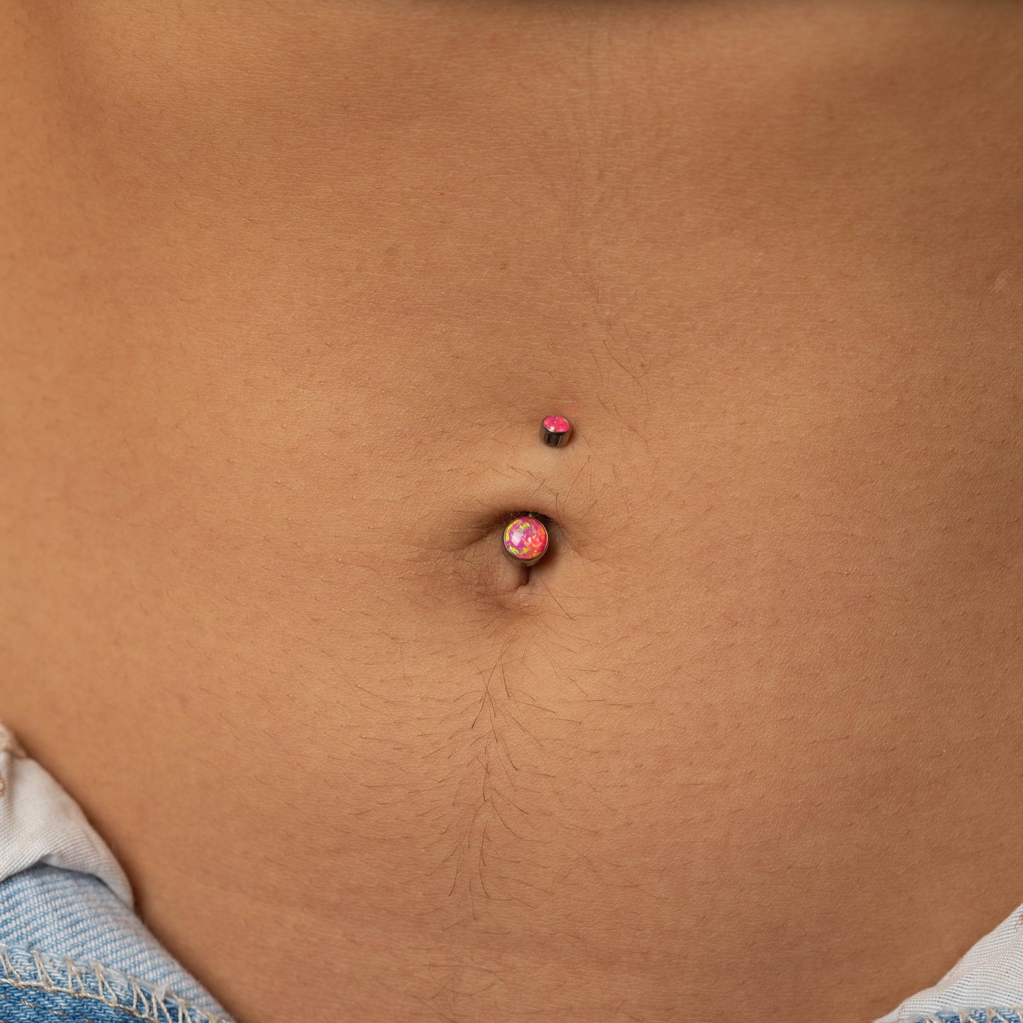 Piercing Pure Belly Opala Rosa -Titânio