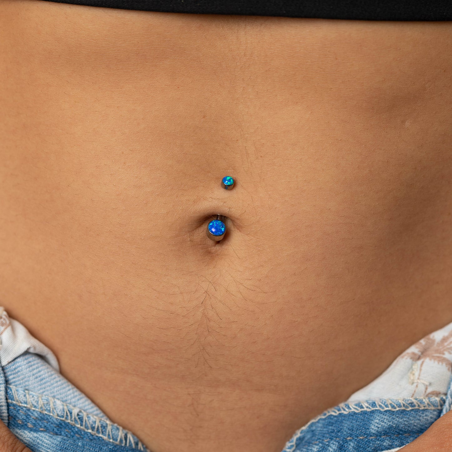 Piercing Pure Belly Ametista Azul -Titânio