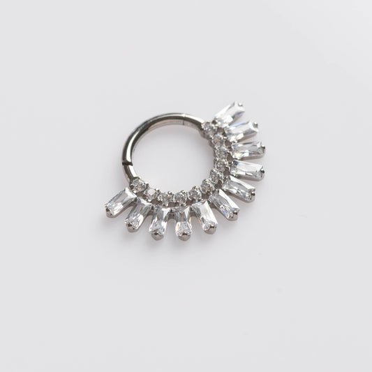 Argola Fine White - Titânio