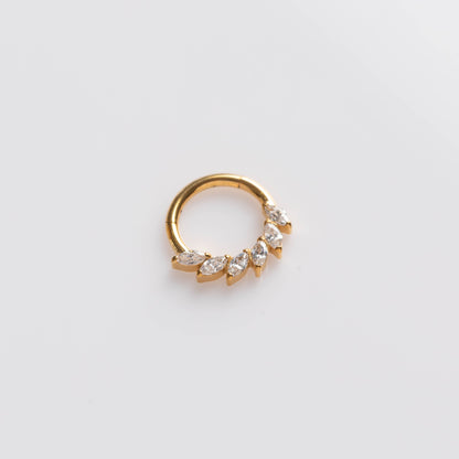 Argola Lumen Crescent Dourado PVD - Titânio