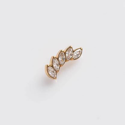 Piercing Maelle PVD Dourado - Titânio