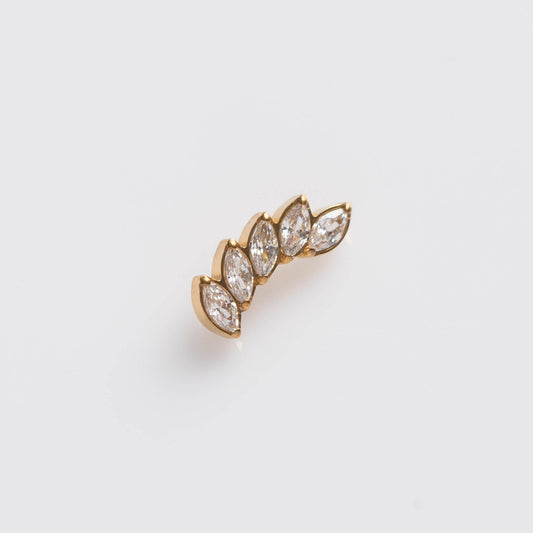 Piercing Maelle PVD Dourado - Titânio