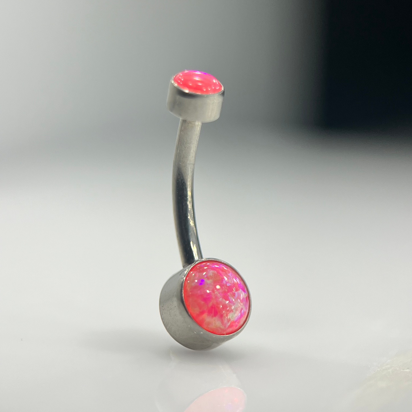 Piercing Pure Belly Opala Rosa -Titânio