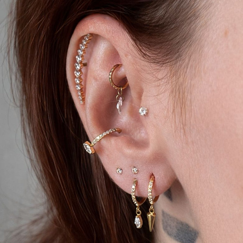 Piercing Argola Kora PVD Dourado - Titânio