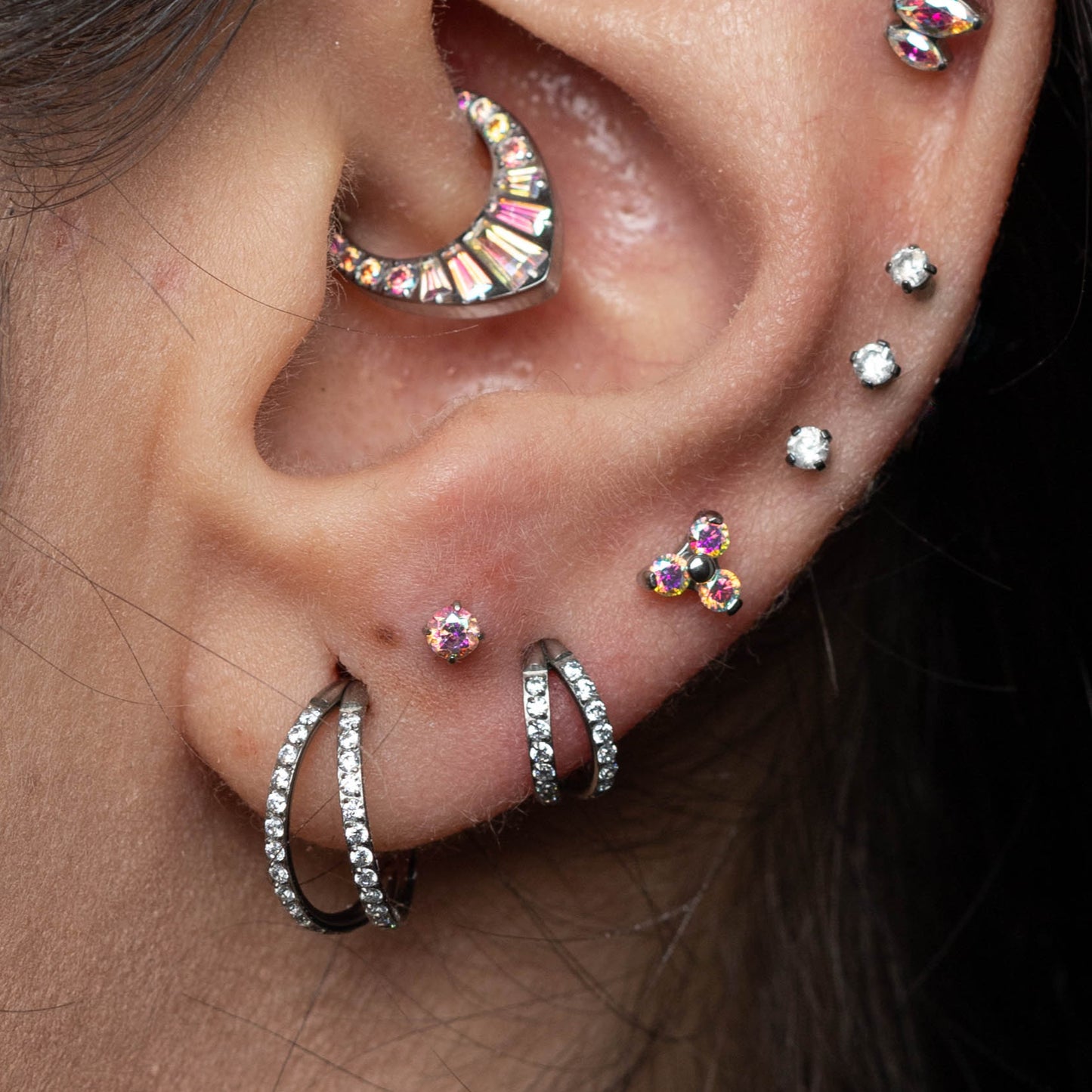 Piercing Argola Duplet - Titânio