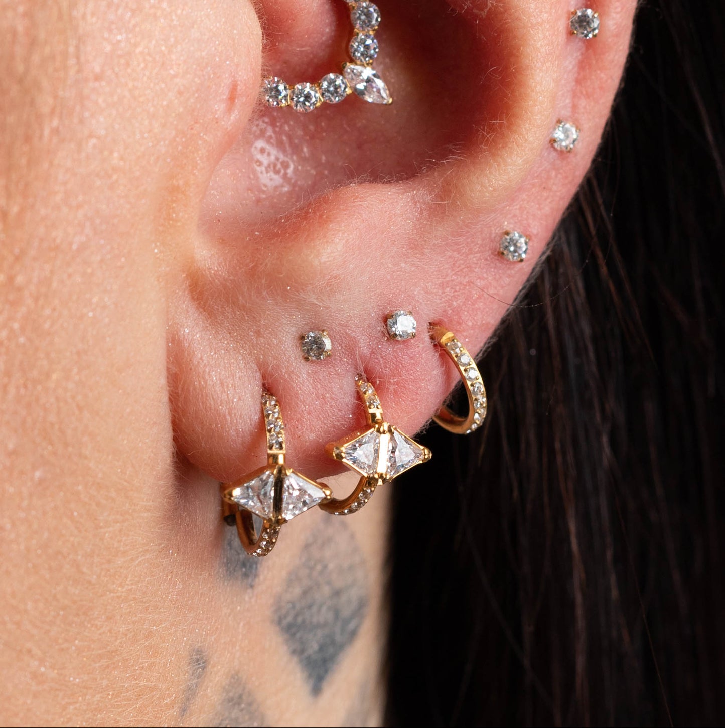 Piercing Argola Alexandra PVD Dourado - Titânio