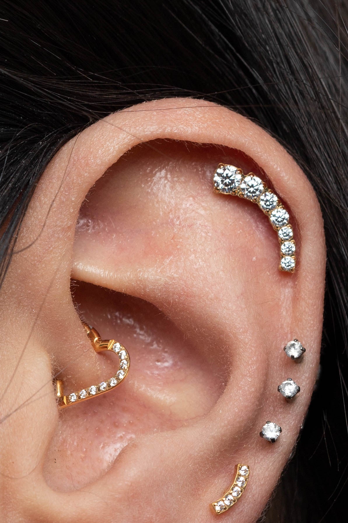 Piercing Comet Dourado PVD - Titânio