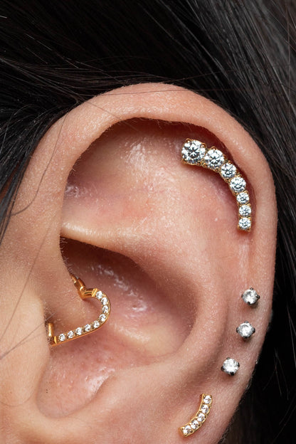 Piercing Comet Dourado PVD - Titânio