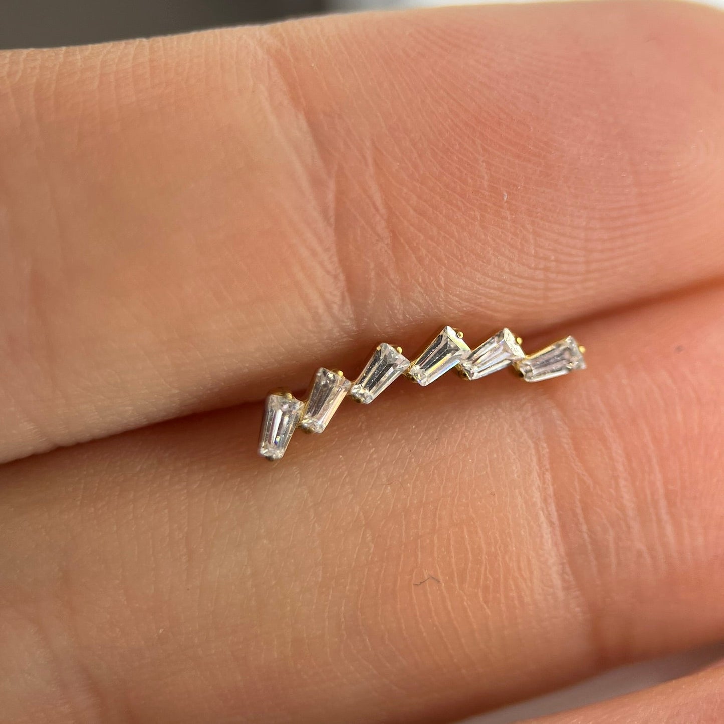 Piercing Squares PVD Dourado - Titânio