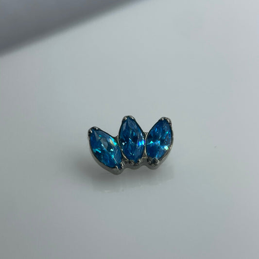 Piercing Flume Azul- Titânio