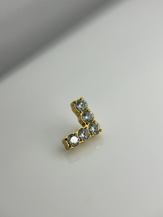 Piercing PVD Gold Shaft- Titânio