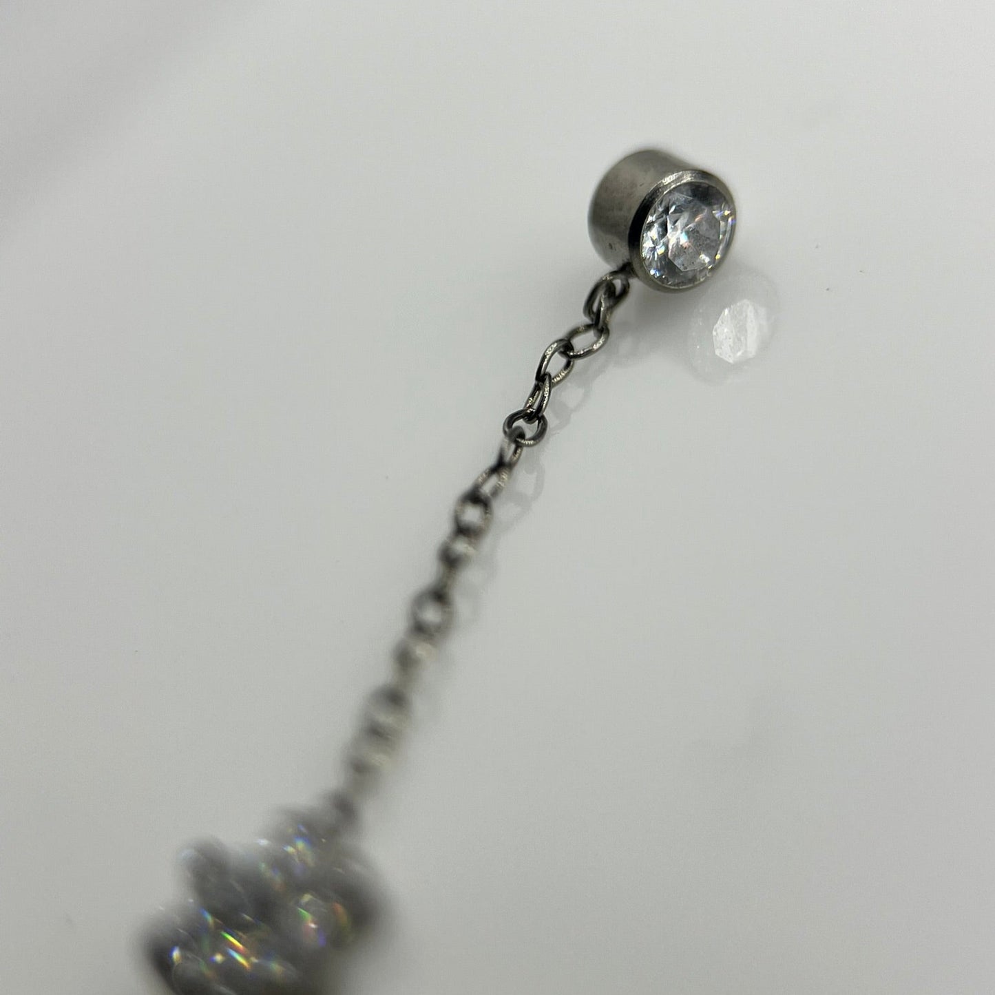 Piercing Flower Chain- Titânio