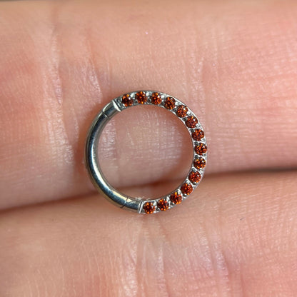 Piercing Single Vermelho -Titânio