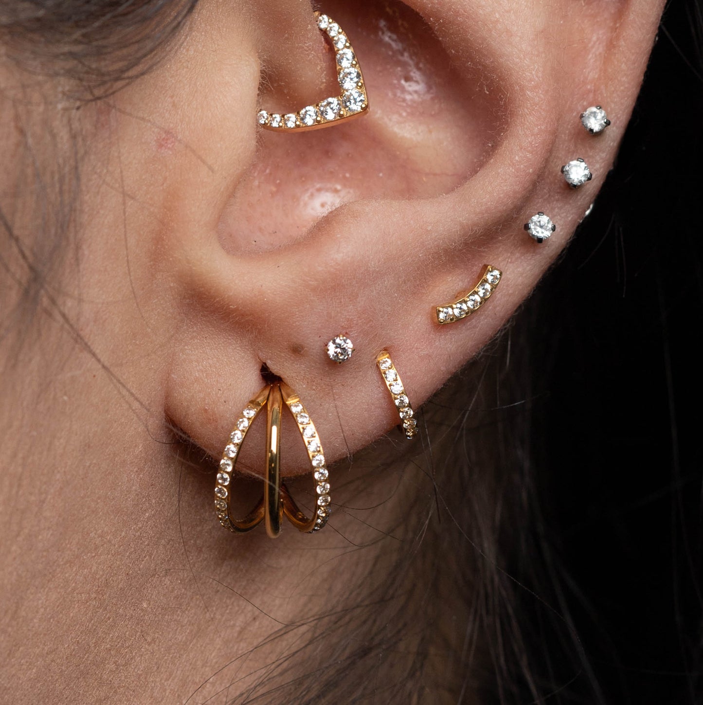 Piercing Aurion PVD Dourado - Titânio